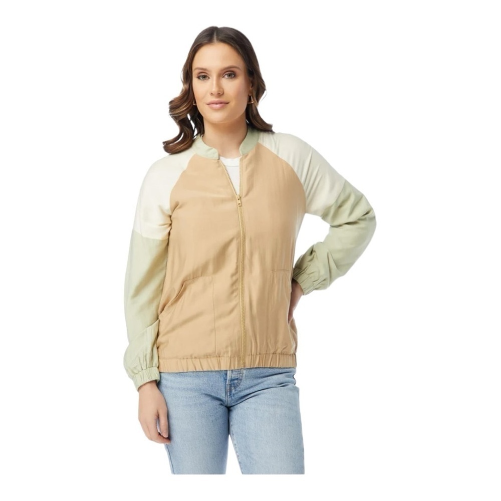 Hem & Thread Colorblock Bomber Jacket NWT